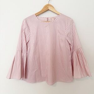 Brooks Brothers Pink and White Striped Blouse Size 8 / MD